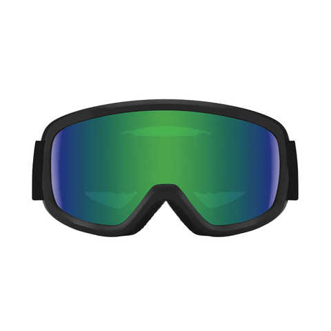 Youth Goggles Smith Snowday Black - Green Sol - X Mirror - Genetik Sport