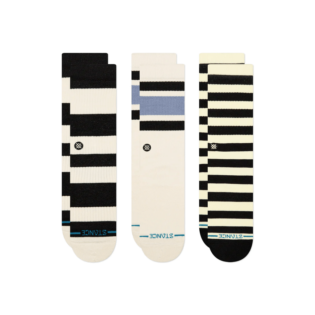 Socks Stance Fred Crew 3 - Pack - Multi - Genetik Sport