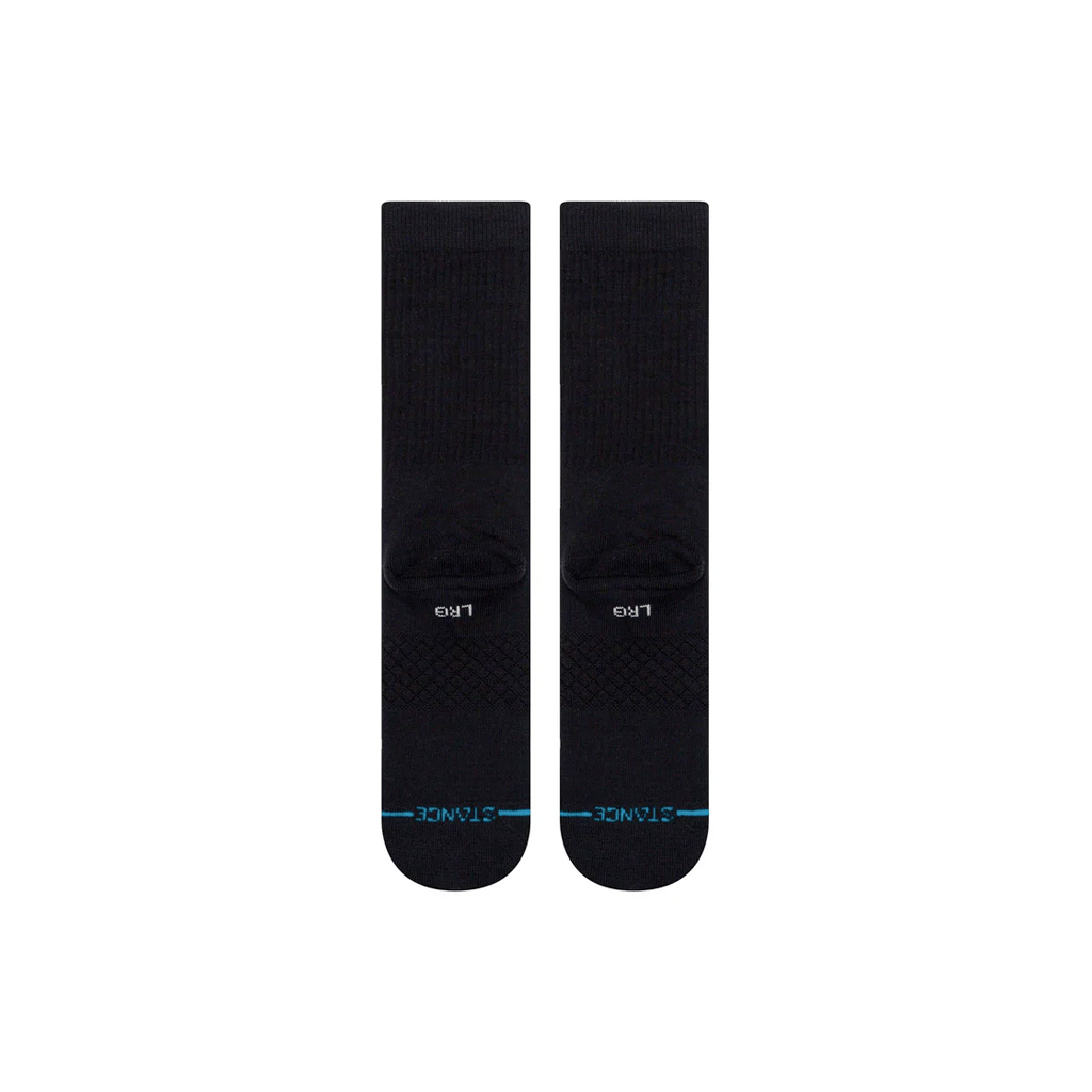 Socks Stance Icon Mid Cushion - Black/White - Genetik Sport