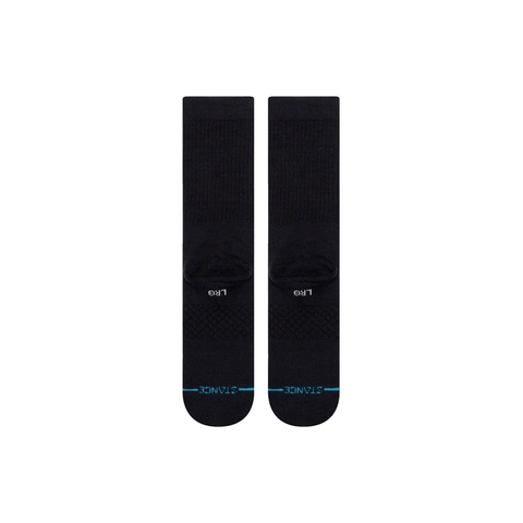 Socks Stance Icon Mid Cushion - Black/White - Genetik Sport