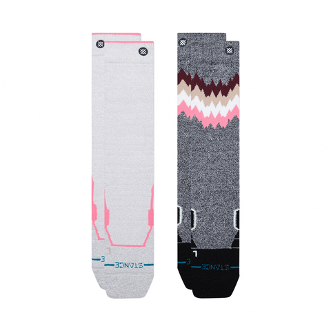 Socks Stance Womens Snow 2X Mid 2 Pack - Grey - Genetik Sport