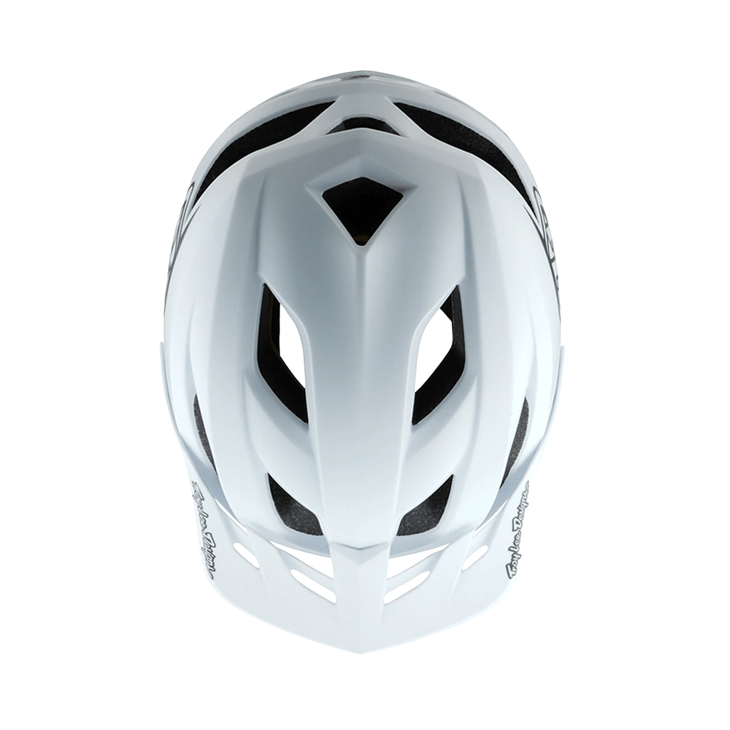 Helmet Troy Lee Designs Flowline MIPS Point - White / Black - Genetik Sport