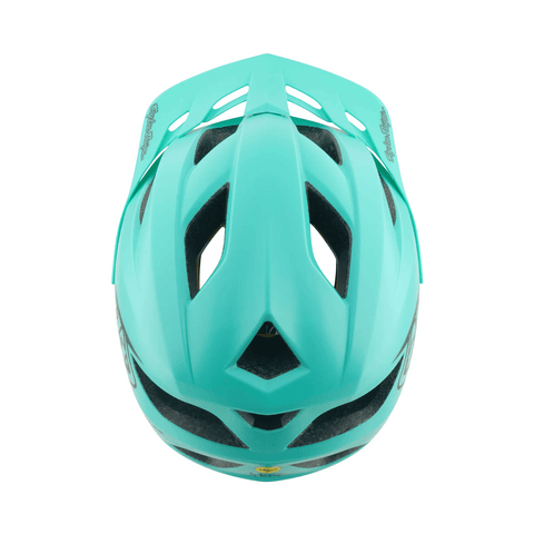 Helmet Troy Lee Designs Youth Flowline MIPS Point - Real Teal - Genetik Sport