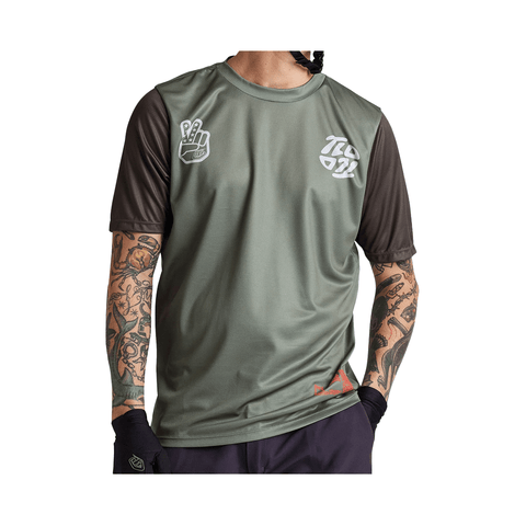 Jersey Troy Lee Designs Flowline SS - Flipped Olive - Genetik Sport