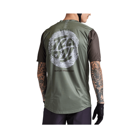 Jersey Troy Lee Designs Flowline SS - Flipped Olive - Genetik Sport