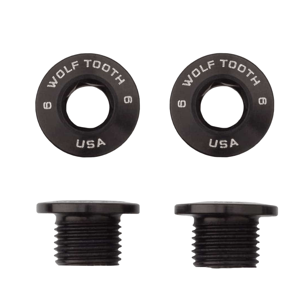 Chainring Hardware Wolf Tooth Bolts and Nuts 4pcs - Black - Genetik Sport