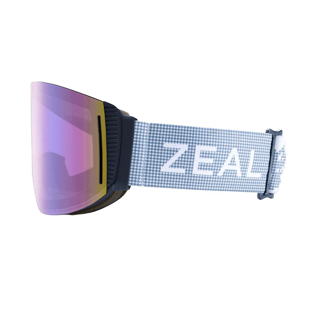 Goggles Zeal Lookout Houndstooth - Sakura Mirror + Sky Blue Mirror - Genetik Sport