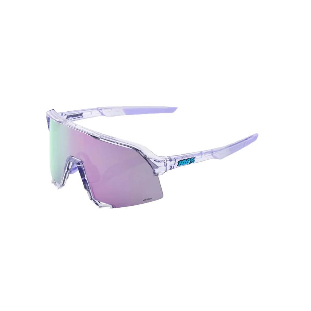 Sunglasses 100% S3 Polished Translucent Lavender/HiPER Lavender Mirror Lens - Genetik Sport
