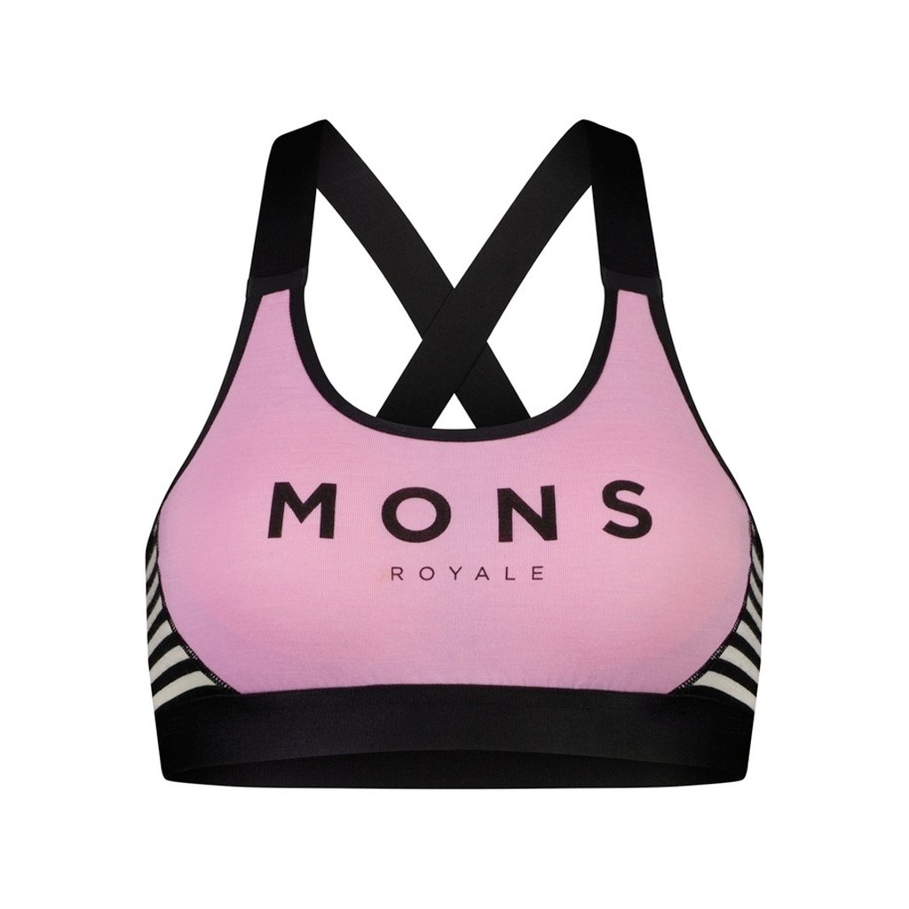 Sports Bra Mons Royale Stella X-Back - Pink Stripe - Genetik Sport
